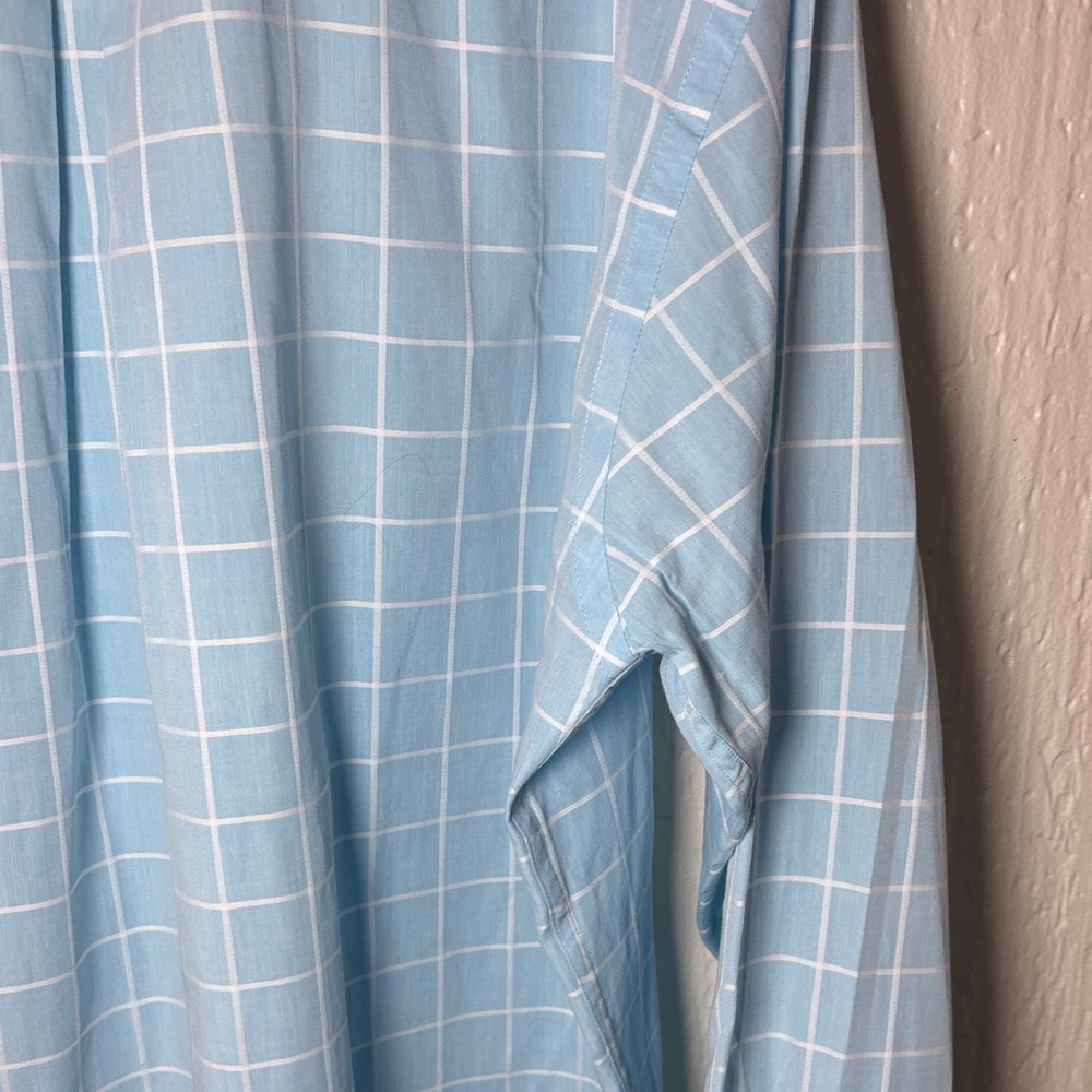 Mine Light Blue Plaid Button Down Long Sleeve Men's Shirt Size XL - Picture 16 of 16